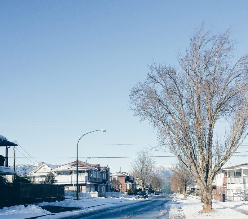 Snowy days in Burnaby, British Columbia