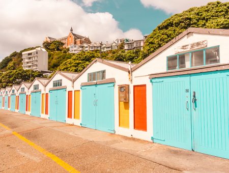 Things to do in Wellington: photograph the Oriental Bay Huts