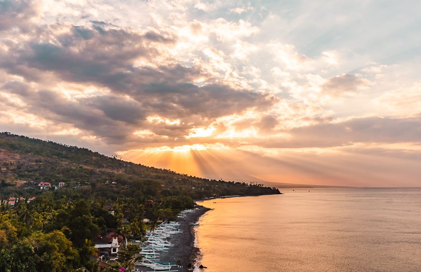 Things to do in Amed, Bali - sunset drinks at Waeni's Sunset VIew Restaurant