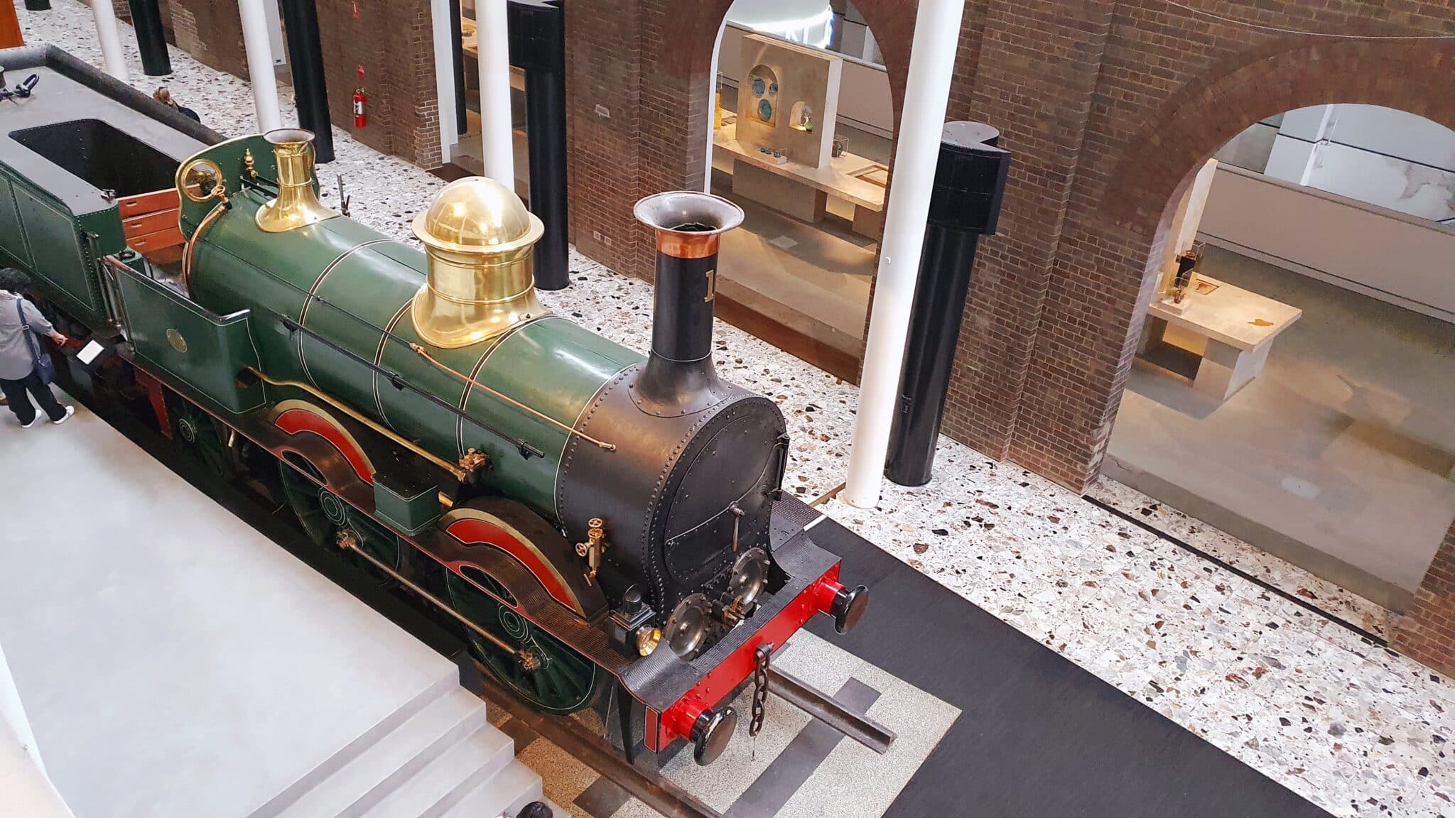 A train inside Powerhouse Museum in Sydney.