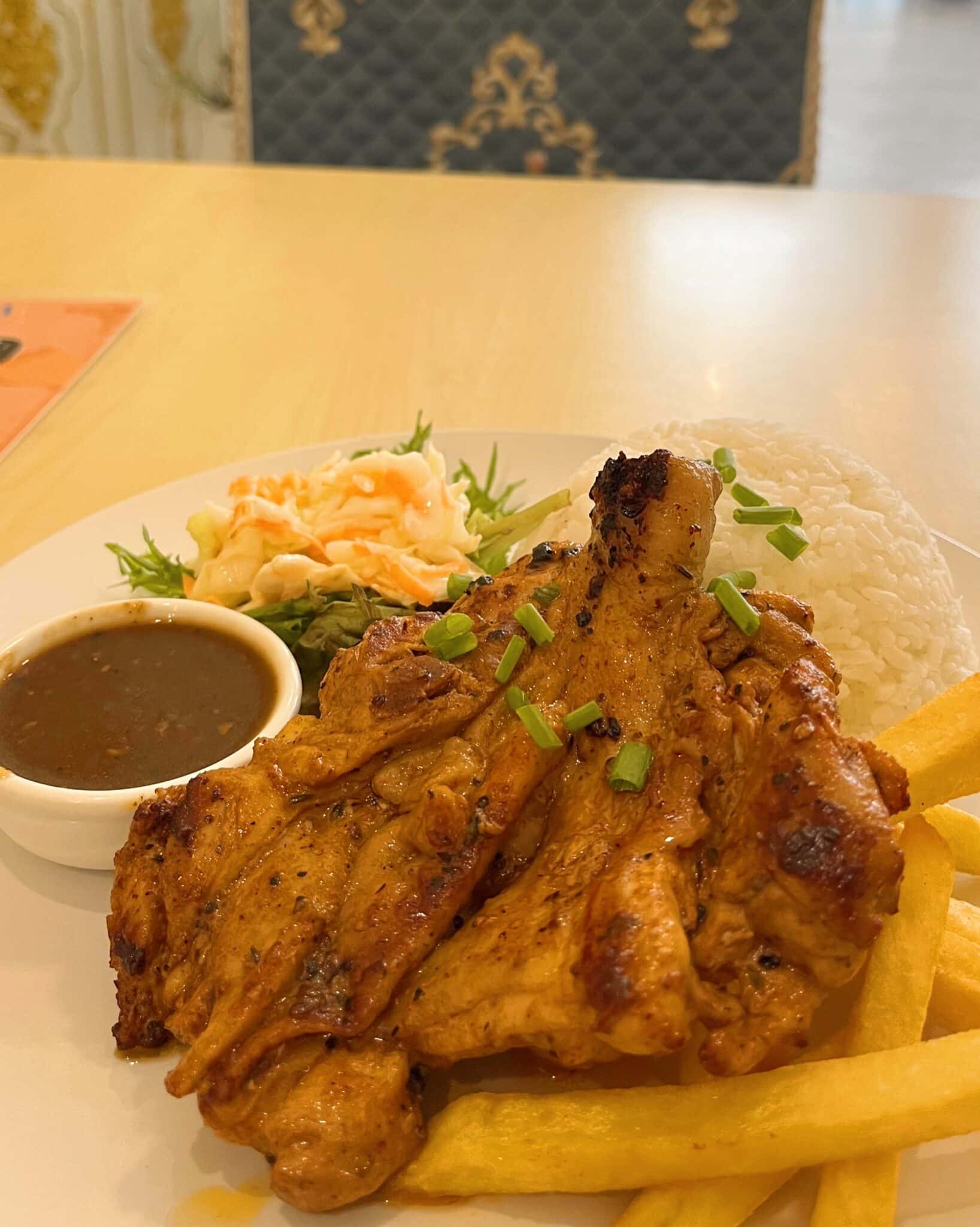 Chicken chop lunch from Mc.Qanteens Tearoom in Bukit Bintang, Kuala Lumpur, Malaysia