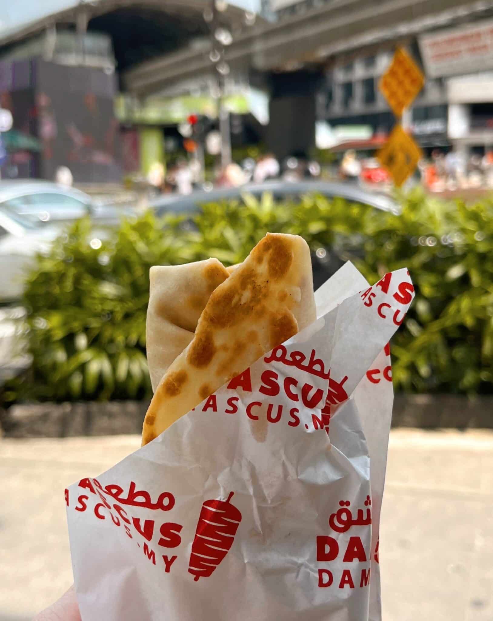 Chicken shawarma from Damascus in Kuala Lumpur, Malaysia