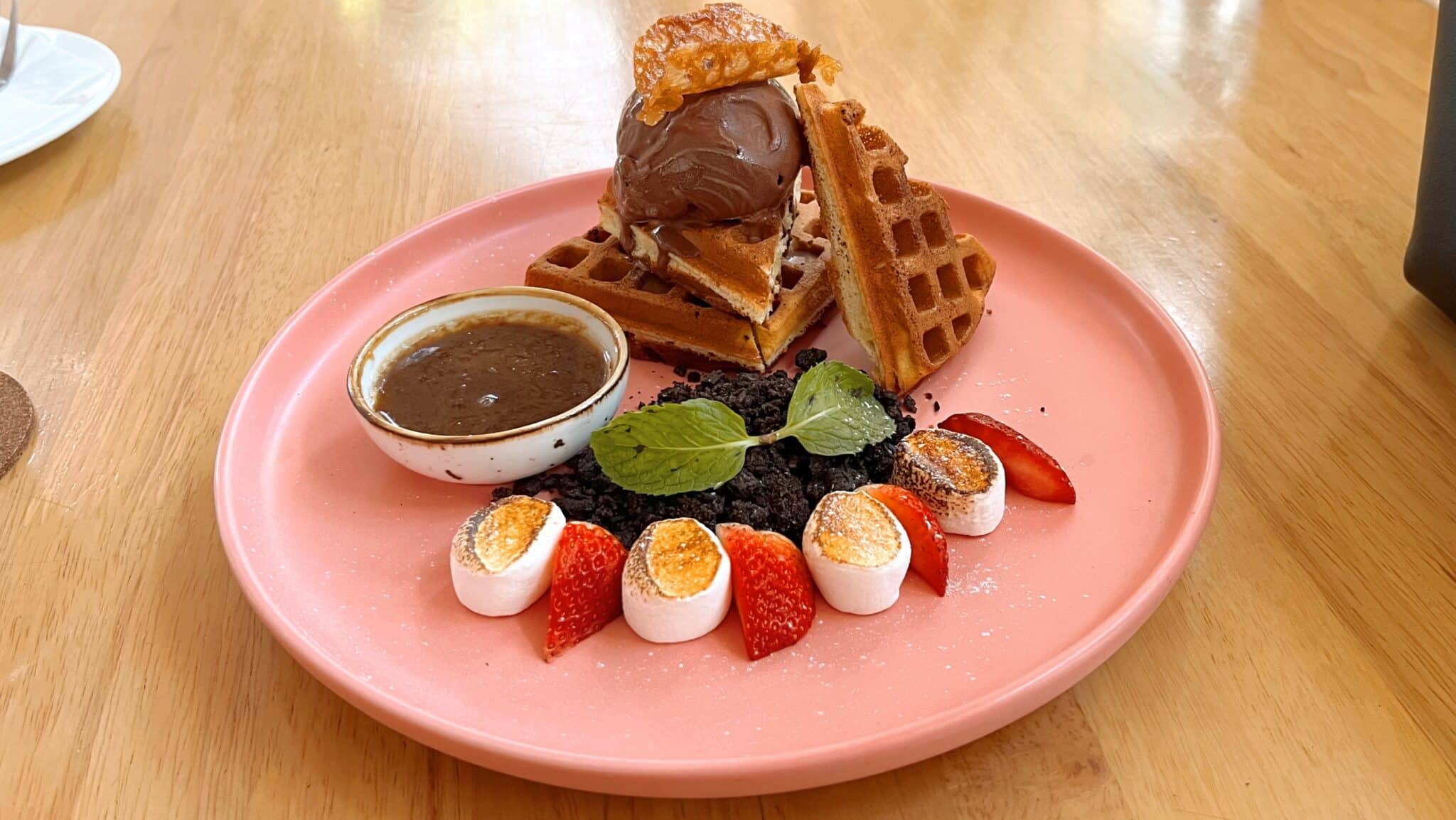 Waffles from The Rabbit Hole in Kuala Lumpur, Malaysia