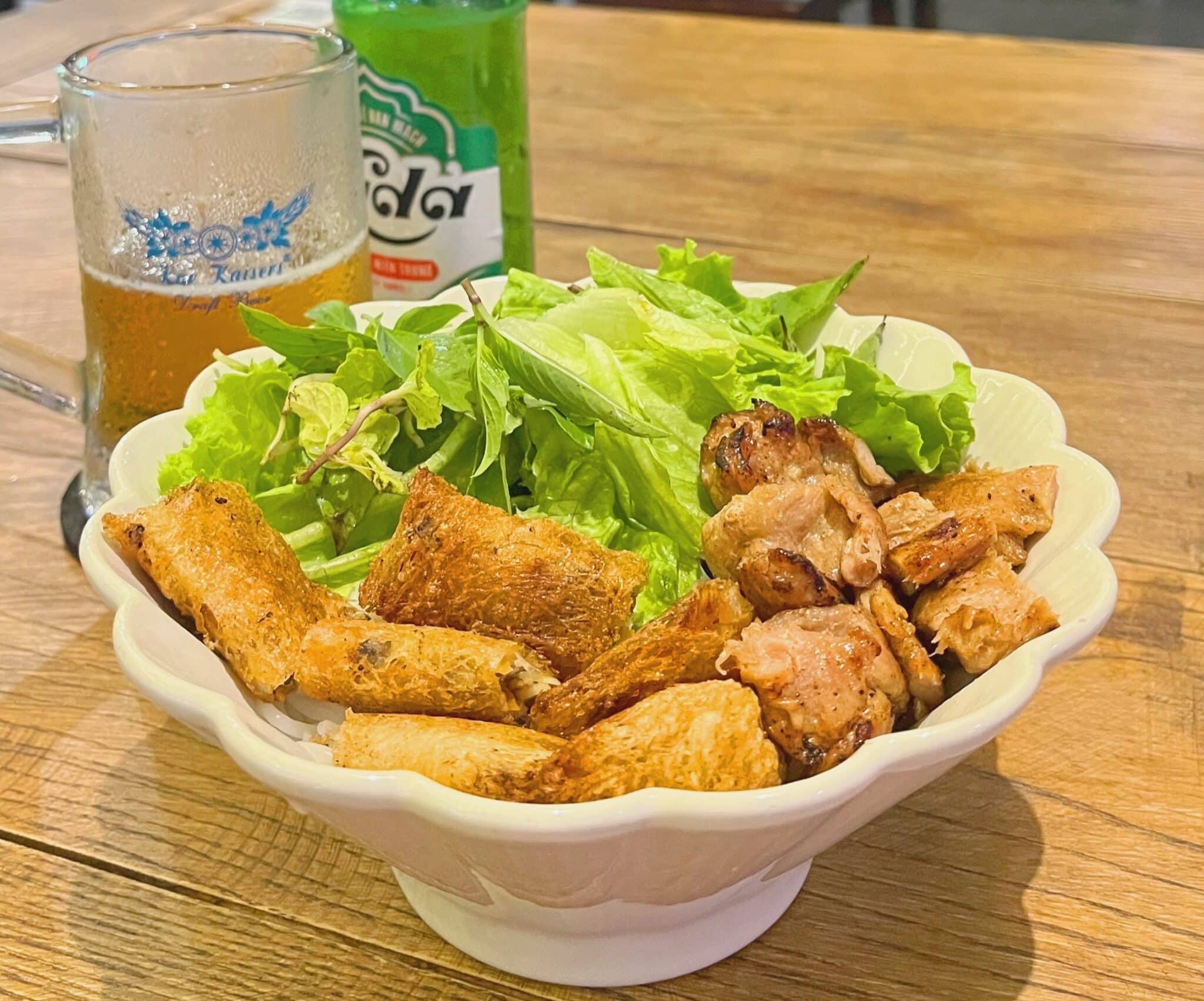 Bowl of traditional Vietnamese food in Da Nang, Vietnam