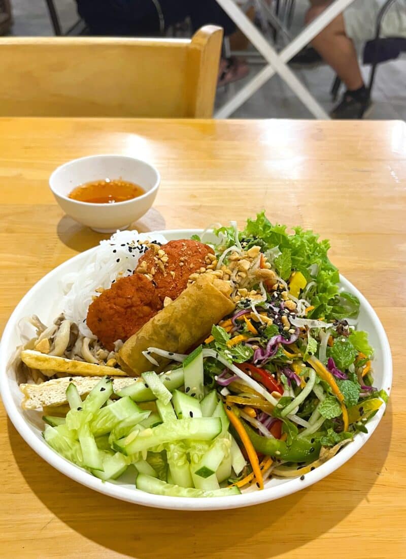 Meal from Loving Vegan in Da Nang, Vietnam